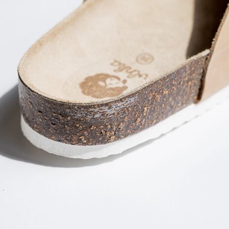 Claquettes anatomiques en liège pour femmes Orion, crème - 2ème qualité