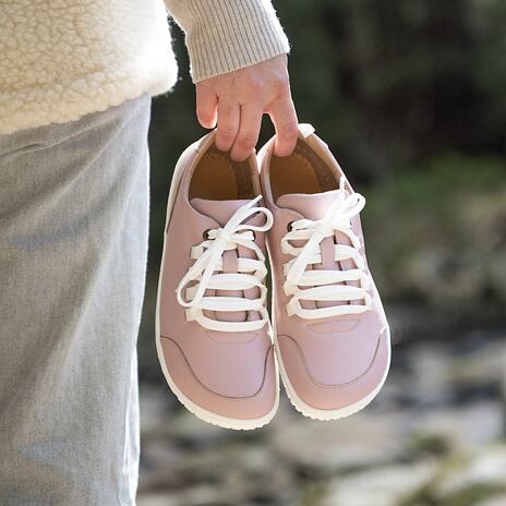 Dámské barefoot kožené tenisky Malika růžová