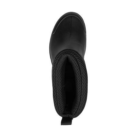 Gefütterte knöchelhohe Gummistiefel für Damen mit Woll-Innensohle schwarz