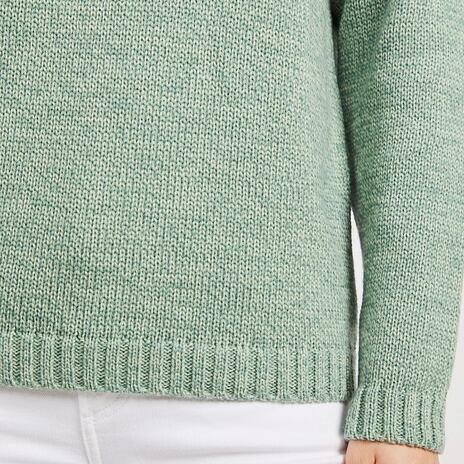 Dámsky Supersoft Merino sveter s okrúhlym výstrihom tyrkysová