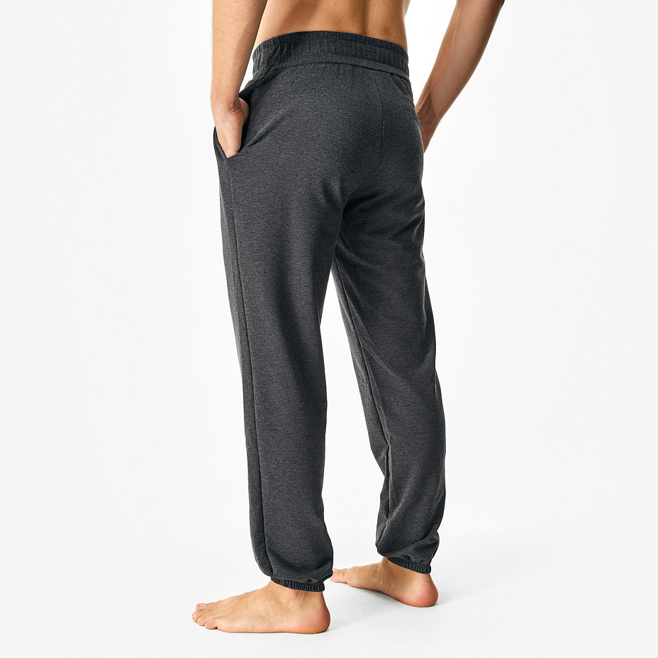 Men's elastic waist sweatpants gray