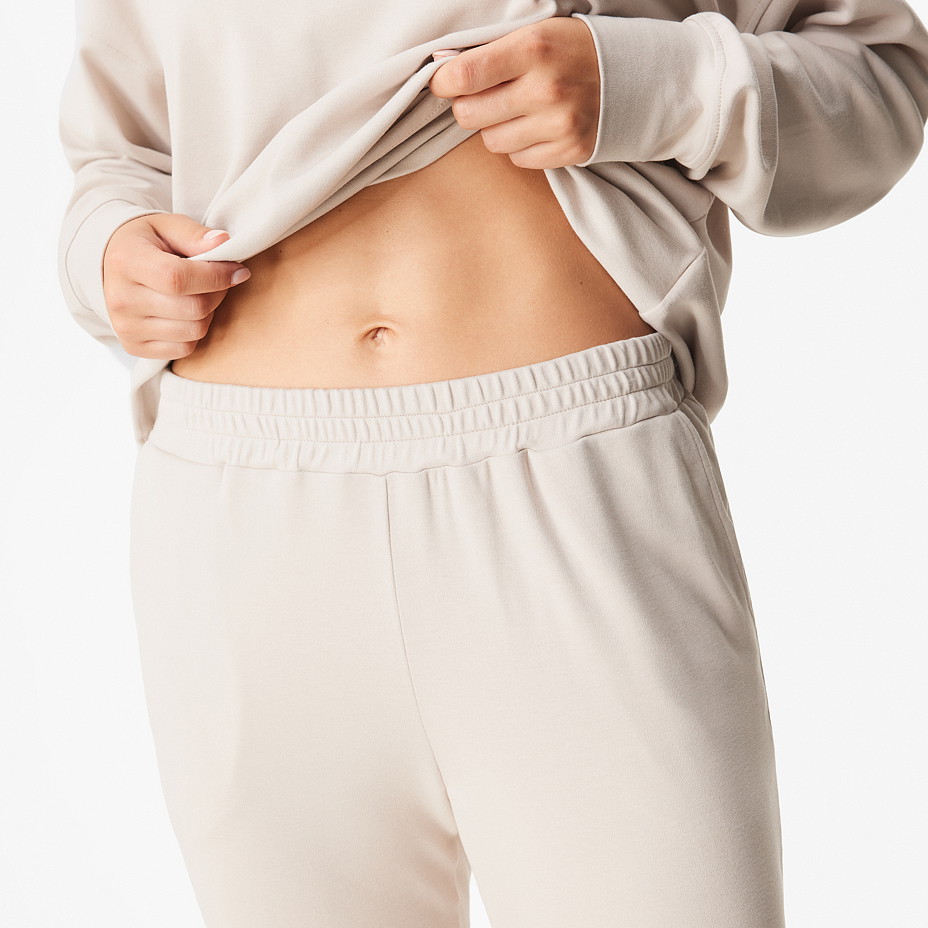 Dámské tepláky s Merino vlnou na gumu béžová