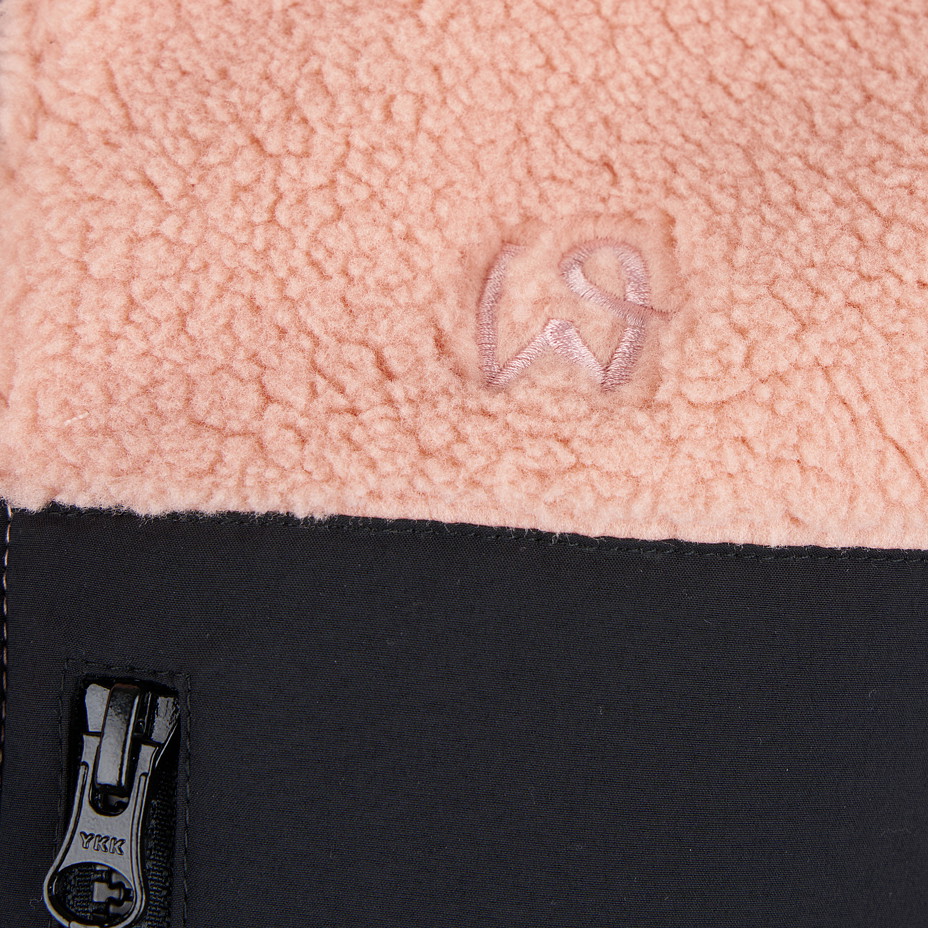 Dámská fleecová mikina s obousměrným zipem růžová