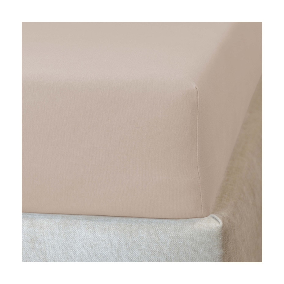 Jersey-Bettlaken Baumwolle beige