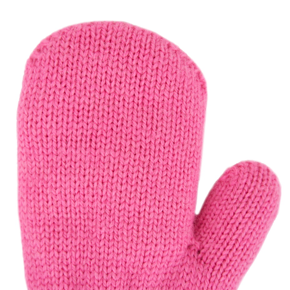 Dětské vlněné palčáky s poutkem růžová