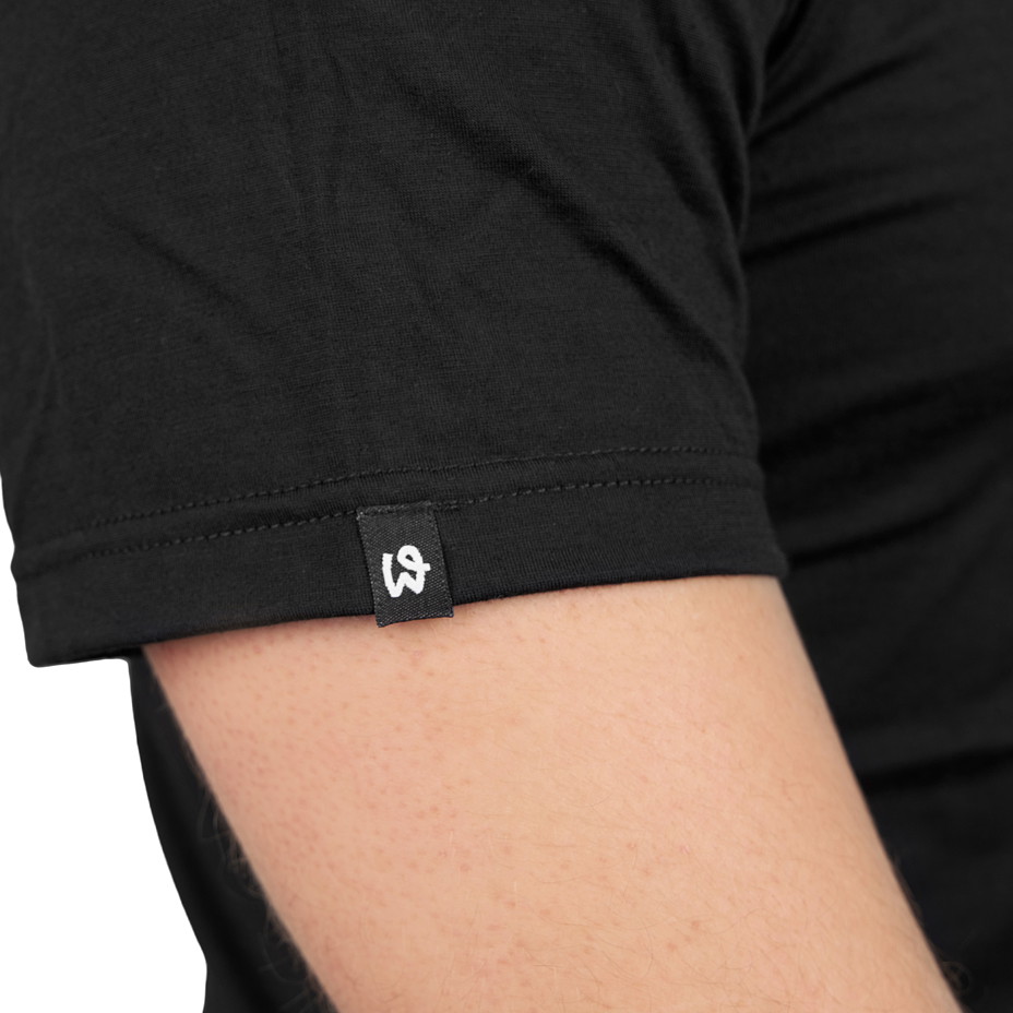 Pánské Merino tričko Woolee s krátkým rukávem černá