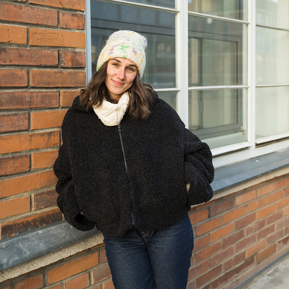 Women's wool jacket Alpini black