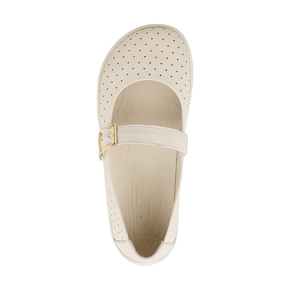 Dames ballerina's voor brede voeten Judita, creme