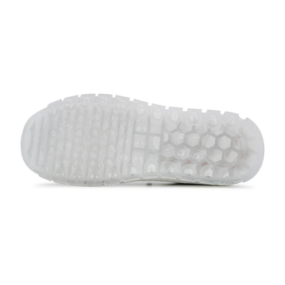 Dames vrijetijdssneakers leer, wit