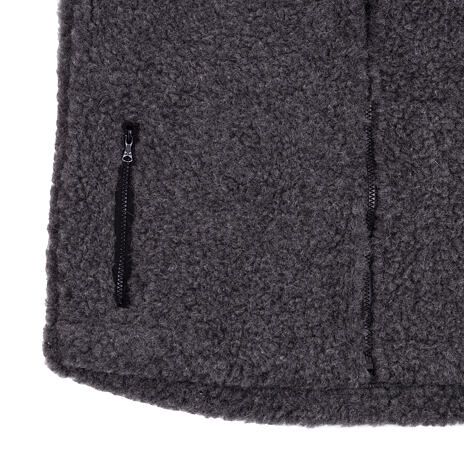 Sportvest van schapenwol donkergrijs