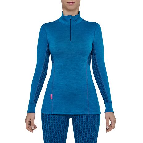 Funktionsshirt mit Reißverschluss für Damen Merino XTREME Thermowave blau
