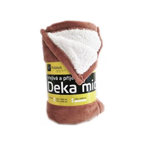 Mikroplyšová deka beránek oříšek
