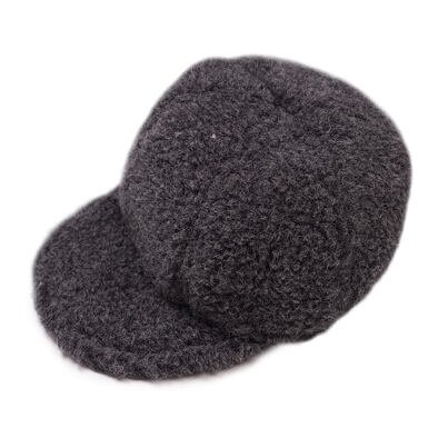 Wool Cap with Ear Flaps - Dark Grey
