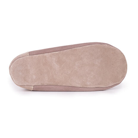 Lederen pantoffels met schapenwol ”Andy” beige