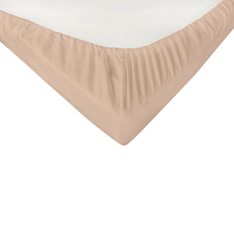 Fitted Cotton Sheet Beige