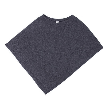 Wool poncho Dark grey