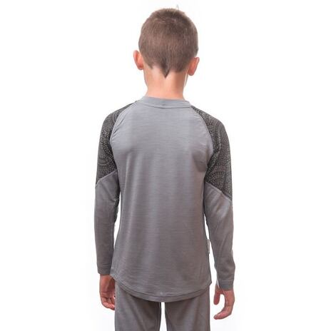 Kinder functioneel kleding set Merino Impress grijs/maori