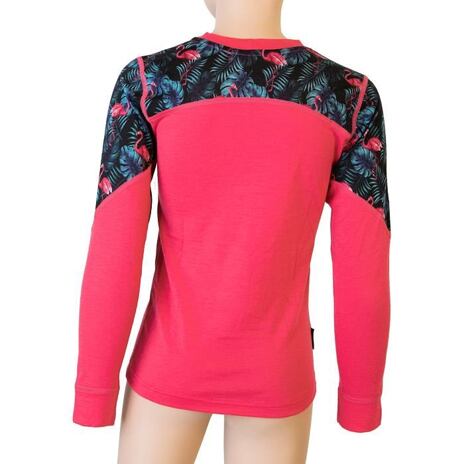 Detská súprava funkčného oblečenia Sensor Merino Impress magenta/floral