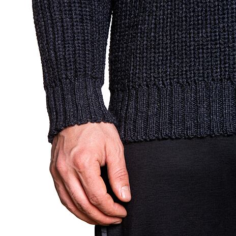 Wollpullover für Herren S12 dunkelgrau