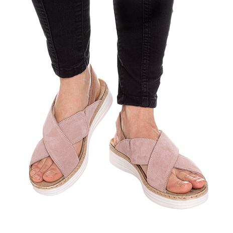 Sandales en cuir pour femmes « Darina »rose