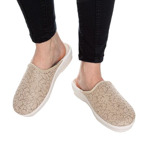 Women’s “Irena“ Mule Slippers Beige