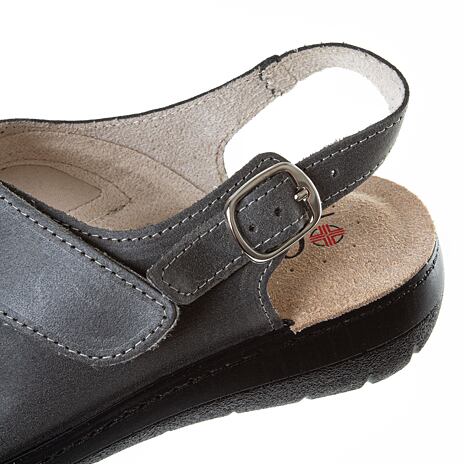 Sandales en cuir pour hallux « Sona » gris