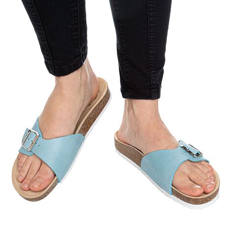 Dames kurken anatomische sandalen ”Laura” blauw