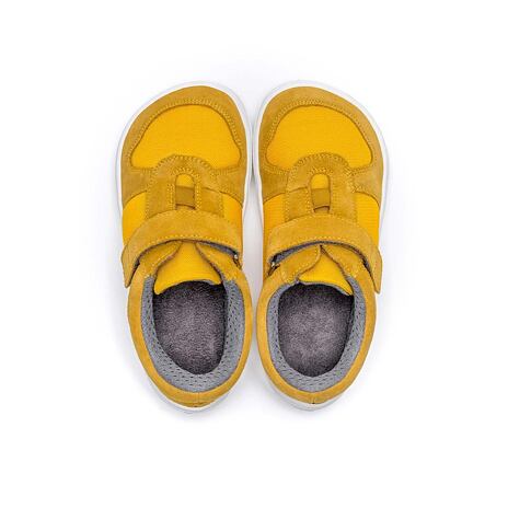 Dětské kožené barefoot tenisky Be Lenka Joy žlutá
