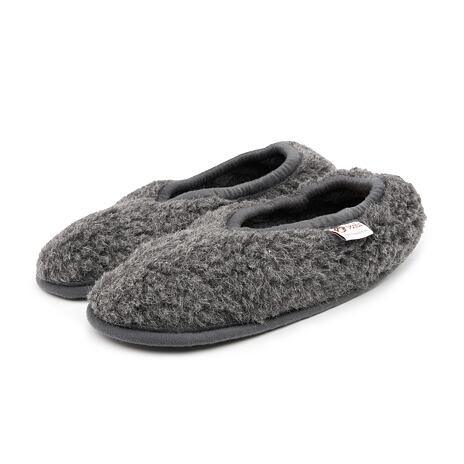 Ballerines en laine gris foncé