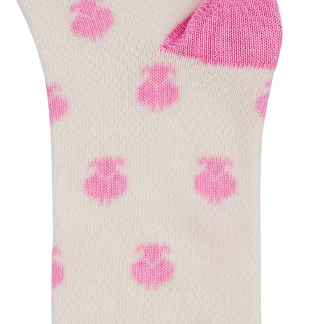 Chaussettes d’été pour enfants Merino mouton rose