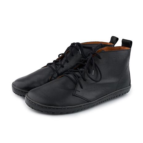 Chaussures barefoot en cuir pour hommes Ondřej noires