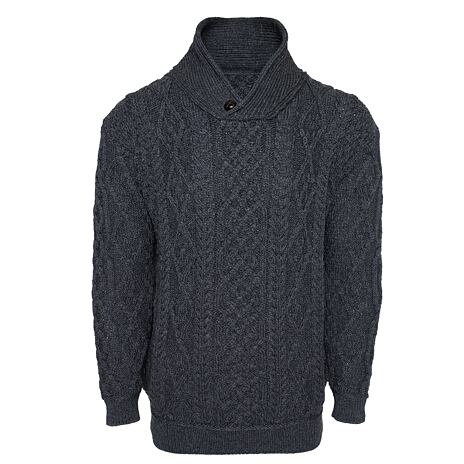 Pull Vlnka en laine pour hommes S18 gris foncé