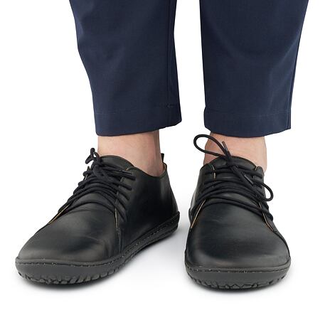 Chaussures barefoot en cuir pour hommes Oleg noires