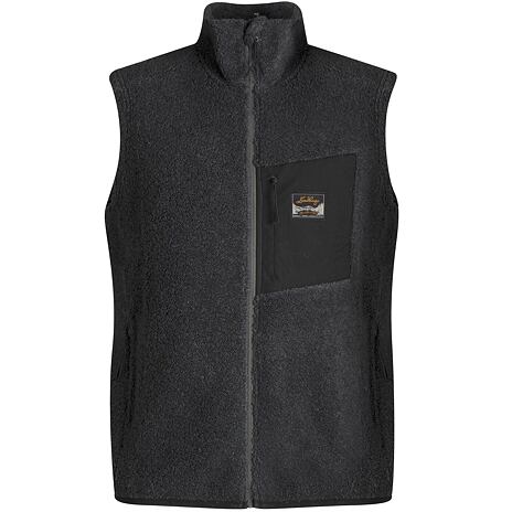 Gilet en laine pour hommes Lundhags Flok Wool Pile gris foncé