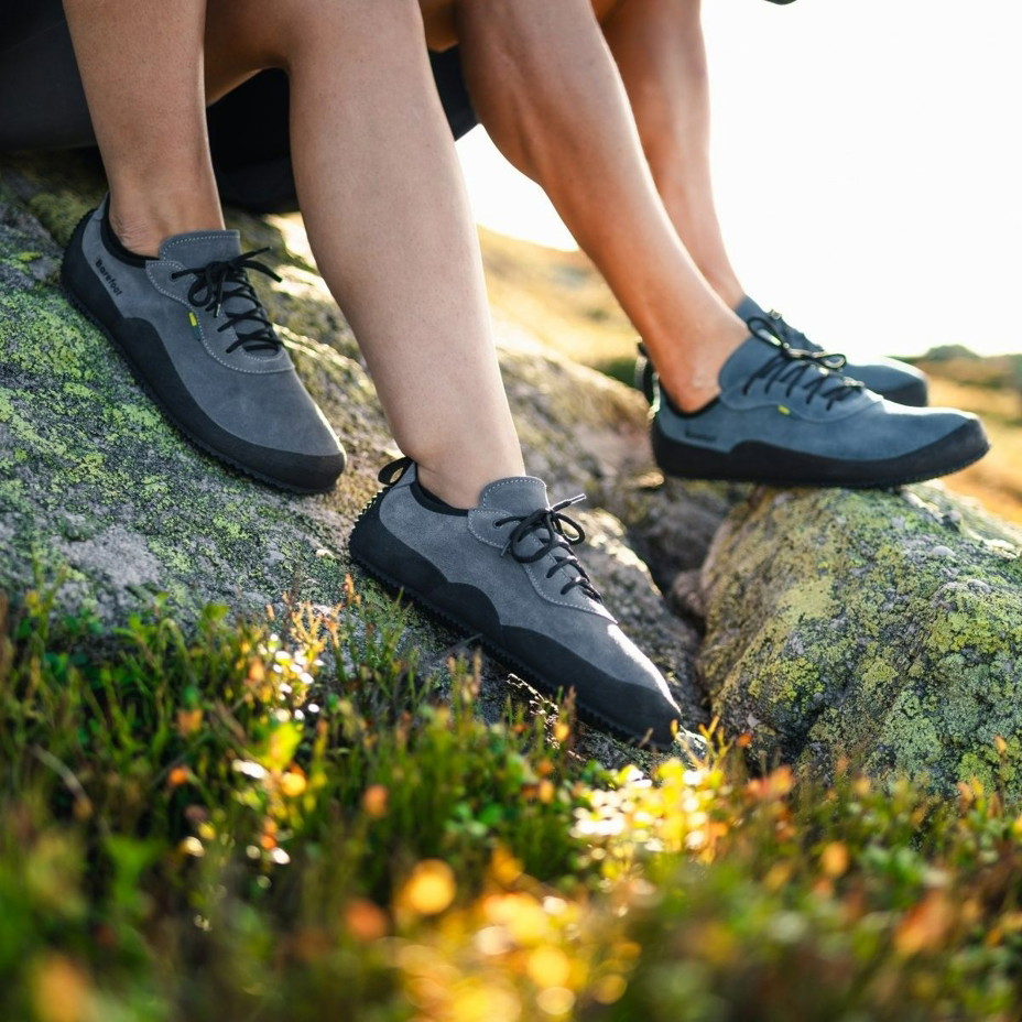 Be Lenka Trailwalker Leather Barefoot Shoes Grey