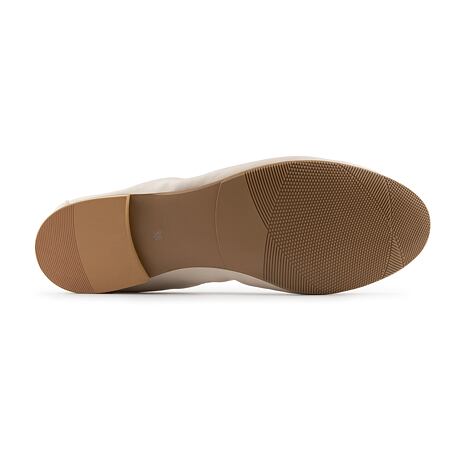 Women's orthopaedic leather ballerina flats Vanda cream