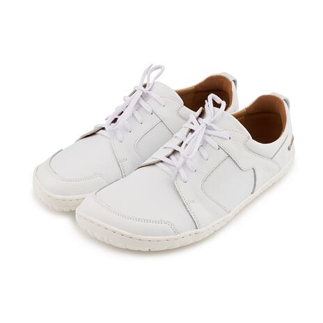 Tennis barefoot Sacha en cuir blanches