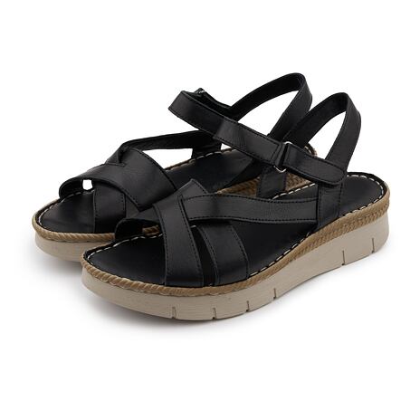 Women's leather sandals Apolena black