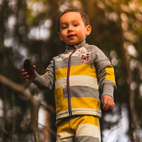 Sweat-shirt en laine pour enfant Piny Ulvang, jaune