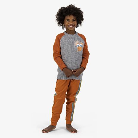 Wollen kinderjoggingbroek Piny Ulvang oranje