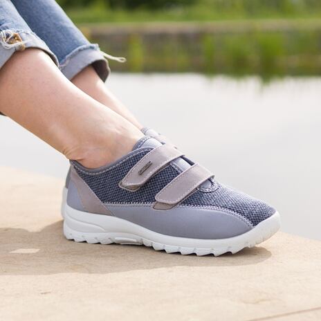 Vrouwen klittenband sneakers blauw