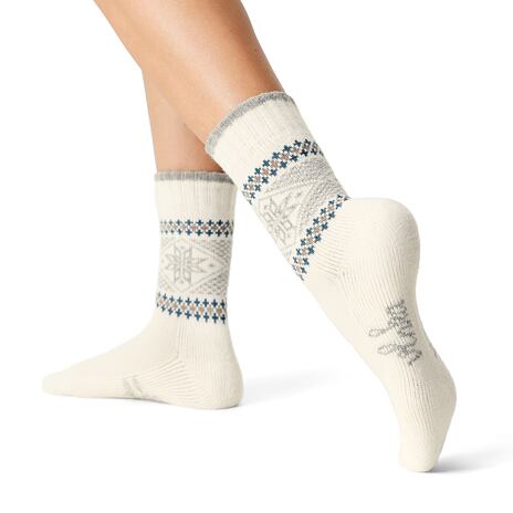 Chaussettes en mouton Merino semelle blanc