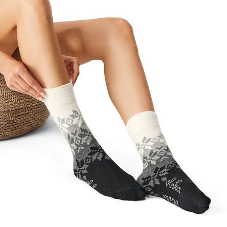 Chaussettes en laine Merino motif norvégien