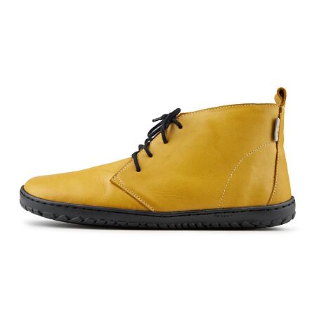 Women's Barefoot Leather Shoes Otilie Yellow-Black