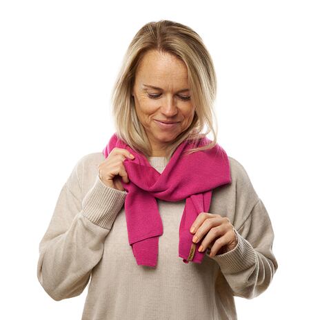 Wollen sjaal Extrafine Merino, roze