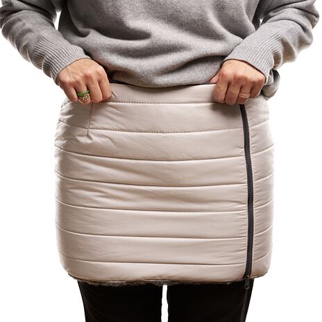 Wool Insulated Skirt with Zipper Waterproof Beige