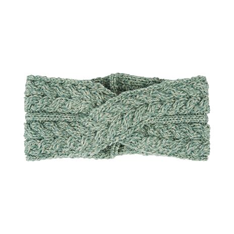 Vlněná překřížená čelenka Supersoft Merino tyrkysová