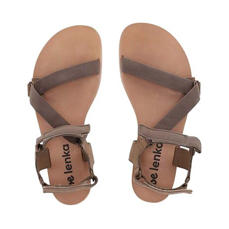 Barfußsandalen aus Leder Be Lenka Flexi oliv