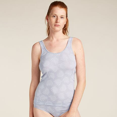 Dámské tílko Merino150 Siren Tank Fresh Ferns Icebreaker Grey Quartz