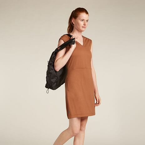 Rochie de damă Dress Women Merino 200 Granary Sleeveless V Neck Dress Icebreaker Dusty Clay